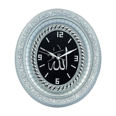 Oval Clock Frame - Black/Silver