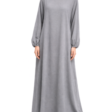 Silver Essential Crepe Abaya