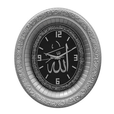 Oval Clock Frame - Black/Silver