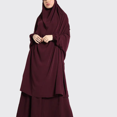 Khimar 2 Piece - Plum
