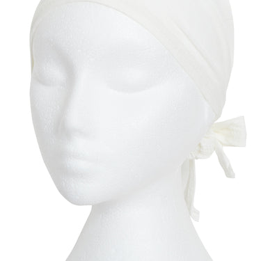 Off White Tie Up Bonnet