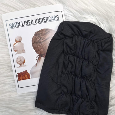 Satin Lined Undercap - Black