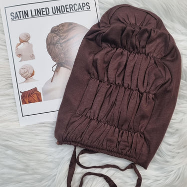 Satin Lined Undercap - Brown