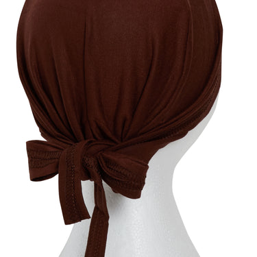 Brown Tie Up Bonnet