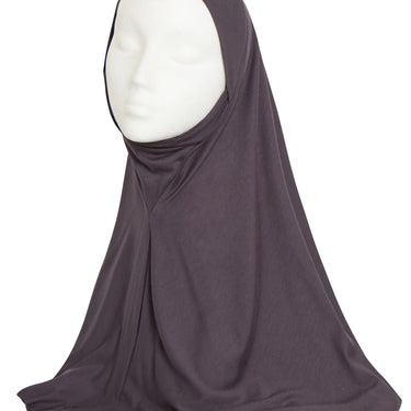 Charcoal Grey Womens Hijab With Niqab - Medium