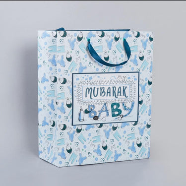 Baby Mubarak Blue Gift Bag