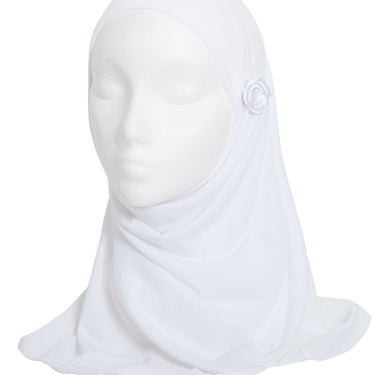 White Girls Flower Hijab