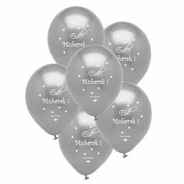 Eid Mubarak Balloons - Silver