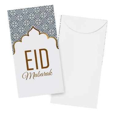 White Mosque Eid Mubarak Money Wallet Envelopes