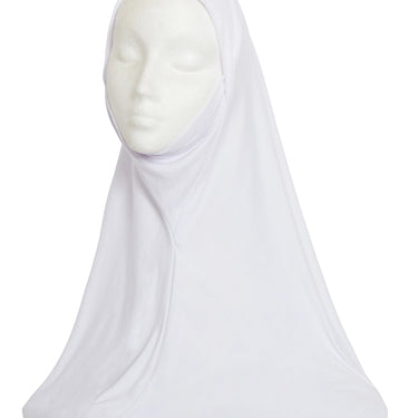 White Womens Hijab With Niqab - Large