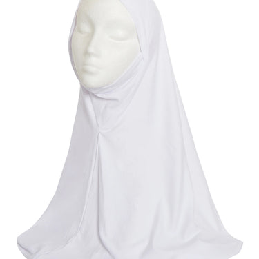 White Womens Hijab With Niqab - Medium
