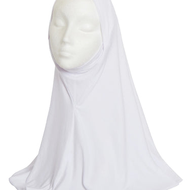 White Womens Hijab With Niqab - Small