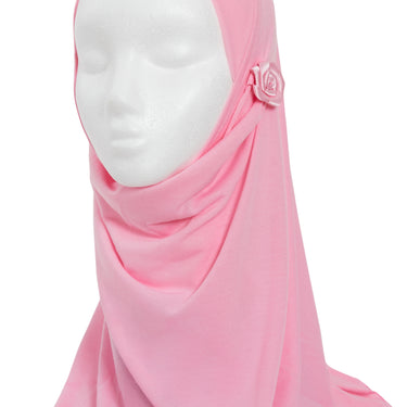 Baby Pink Girls Flower Hijab